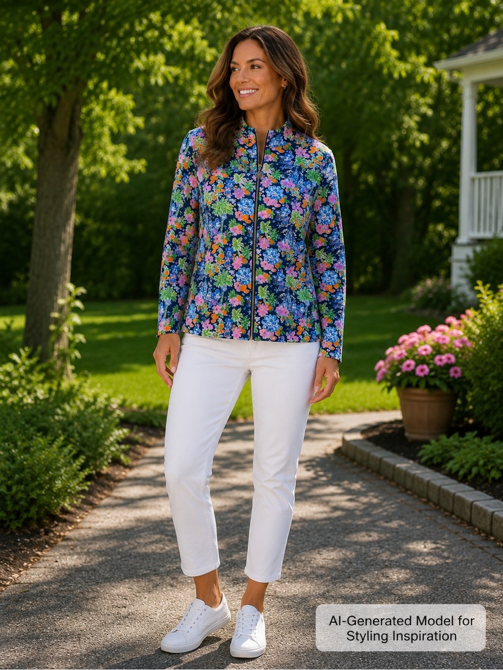 Disney x Lilly Pulitzer Skipper Full Zip Pullover Jacket Top